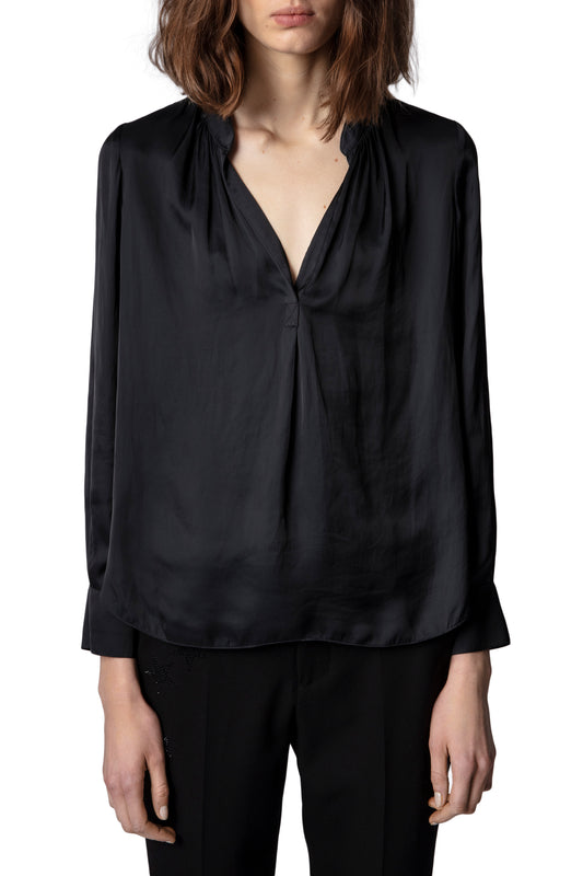 Zadig & Voltaire/ Tink Satin Top/ Black