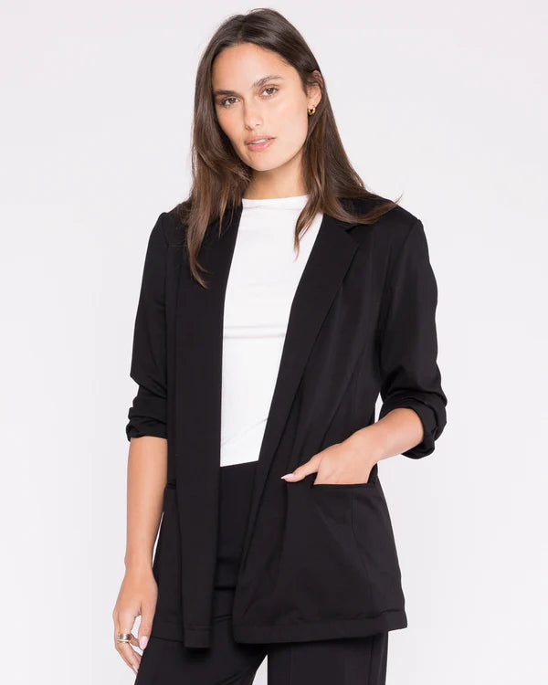 RIPLEY RADER/Ponte Knit Oversized Blazer/Black