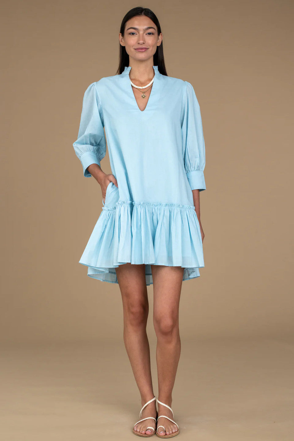 OLIVIA JAMES - CHLOE DRESS - AZZURO