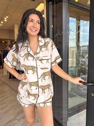 KATIE KIME | PJ SHORTS SET | CHEETAHS
