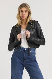 JAKETT | ERIN BURNISHED LEATHER JACKET | BLACK/GOLD