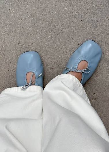 ALOHAS | ROSALIND LEATHER BALLET FLATS | BLUE