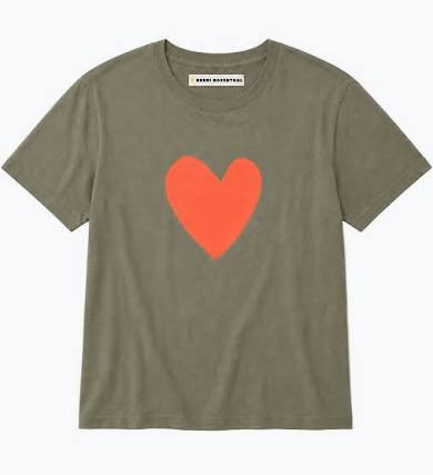 KERRY ROSENTHAL | SUKE IMPERFECT HEART TEE | ARMY GREEN