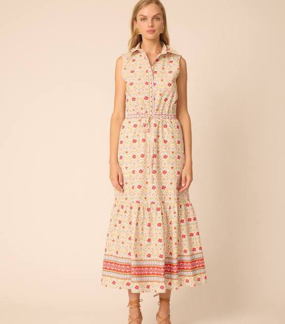 GILNER FARRAR | ALITA DRESS | RED DITSY FLORAL