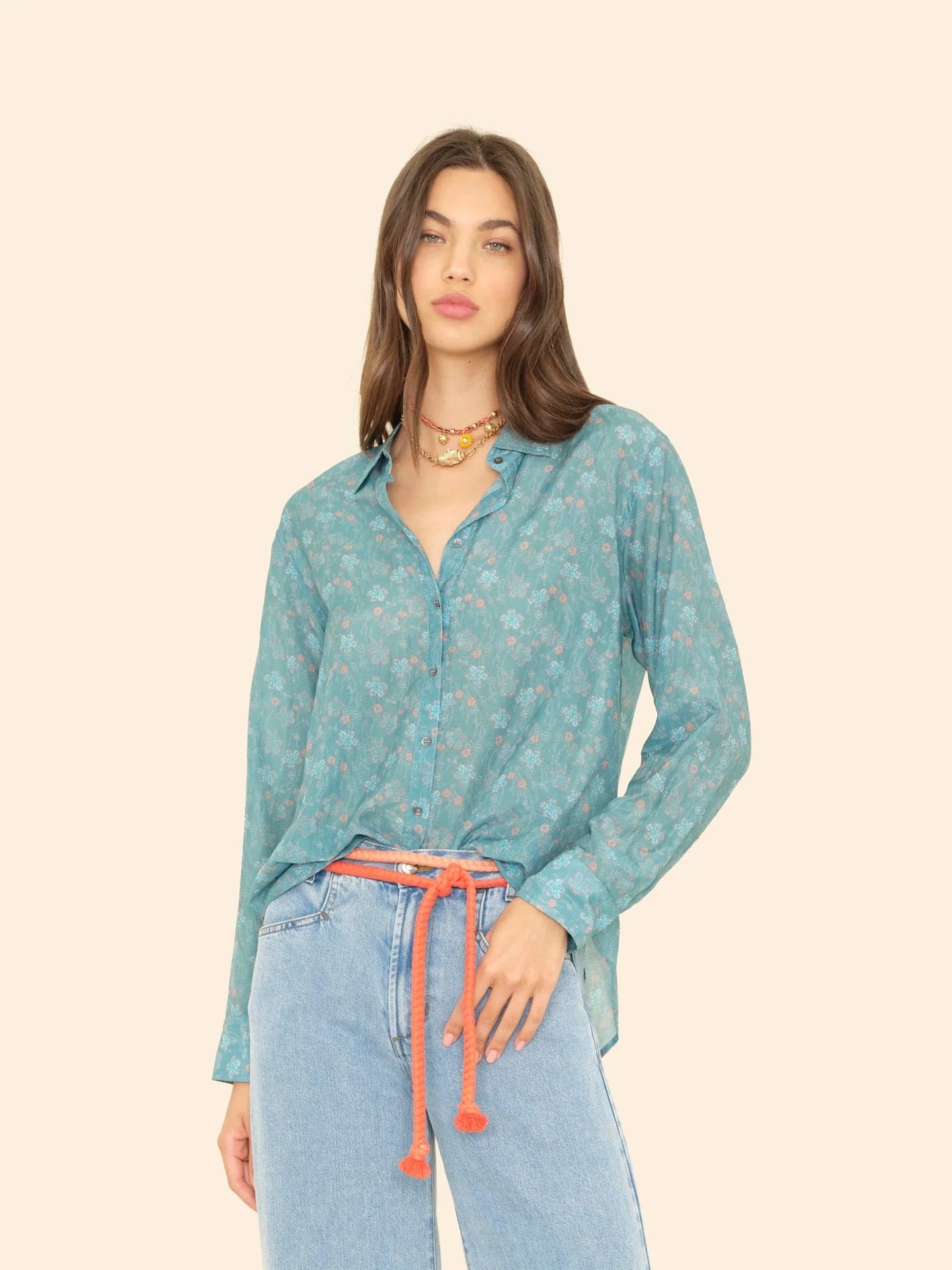 XIRENA | BEAU SHIRT | AQUA TEAL