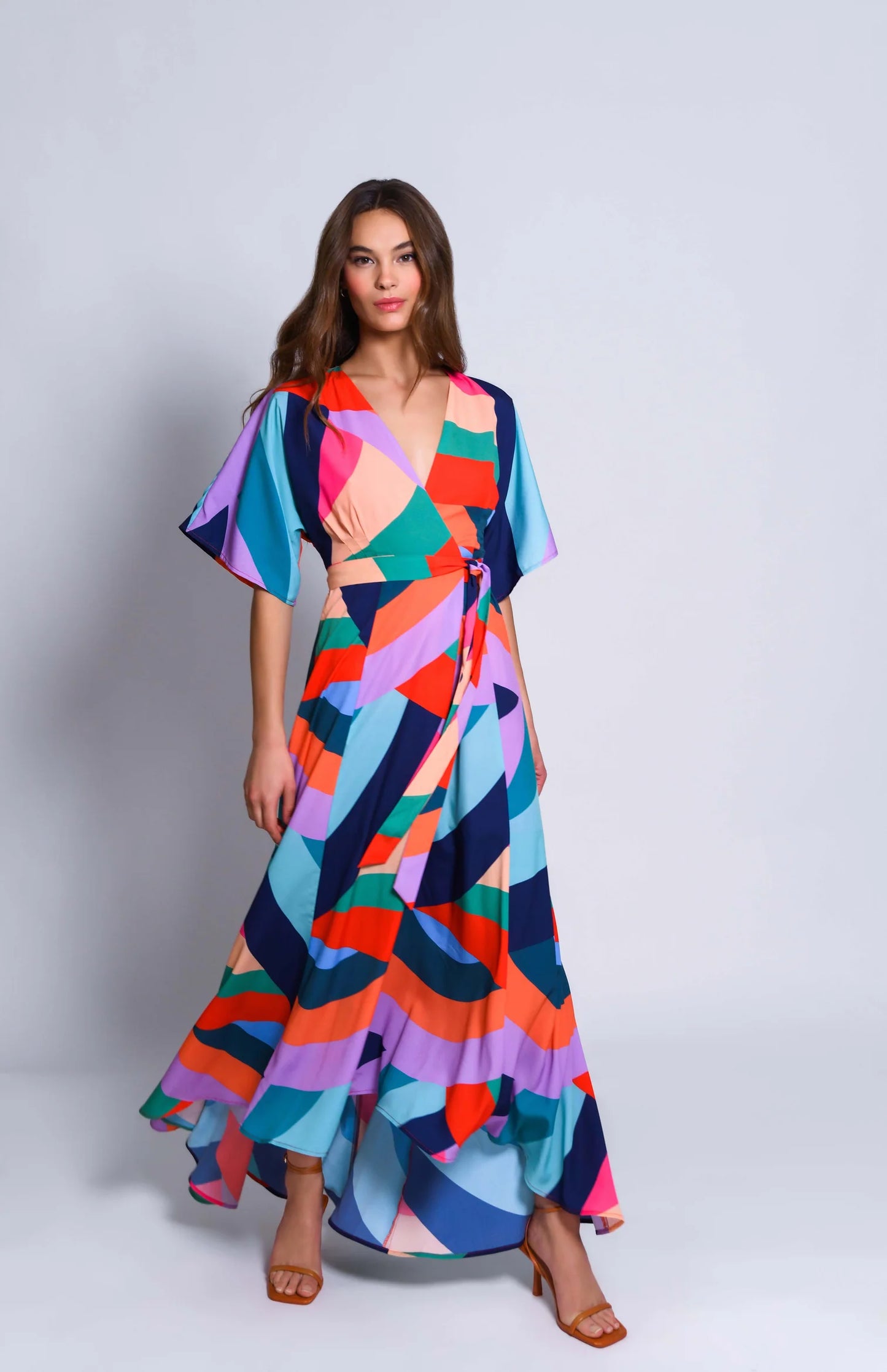 HUTCH | GEMMA DRESS | RAINBOW WAVES