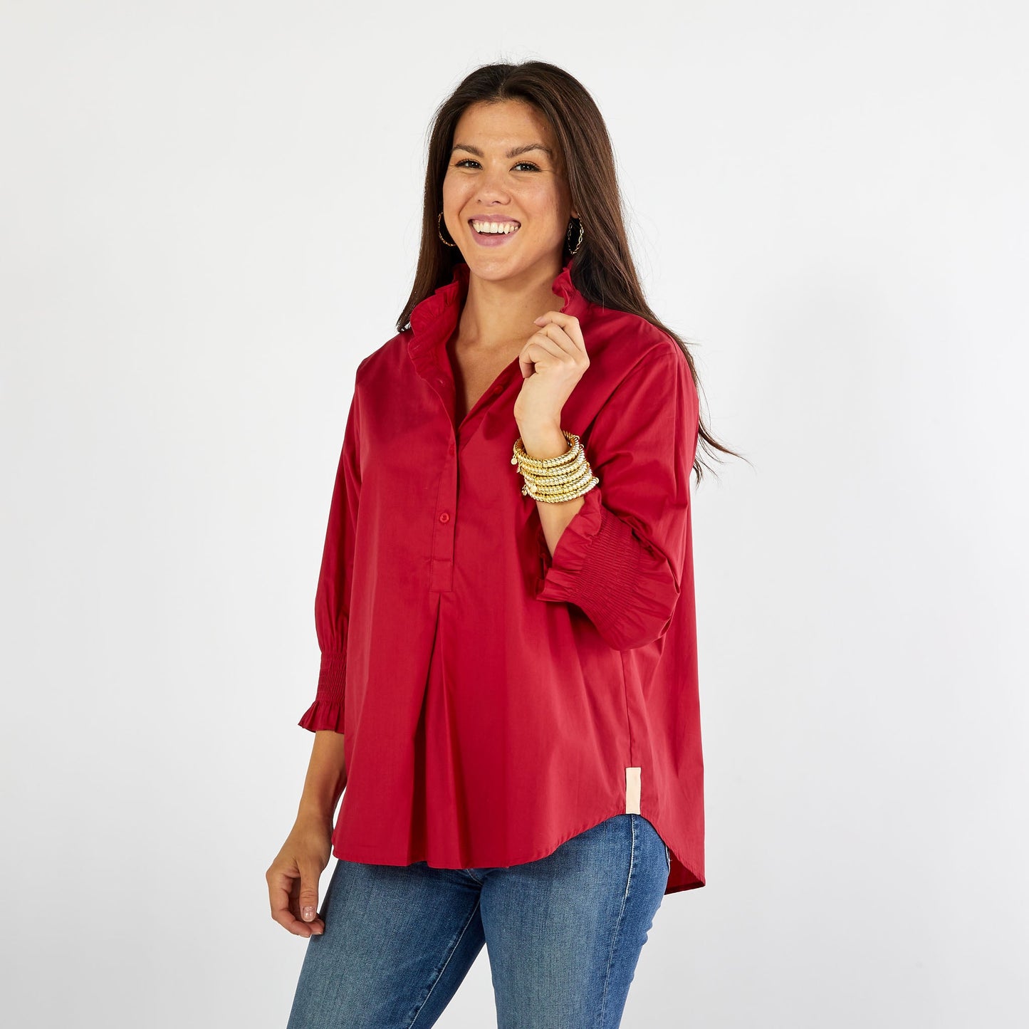 Caryn Lawn | Kimberly Top | Red