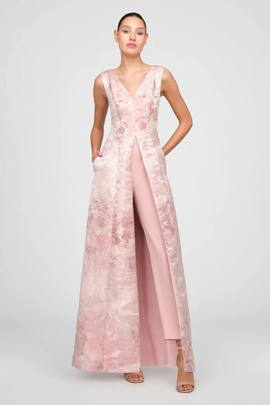 KAY UNGER | CLARK WALK THRU JUMPSUIT | MONEY JACQUARD