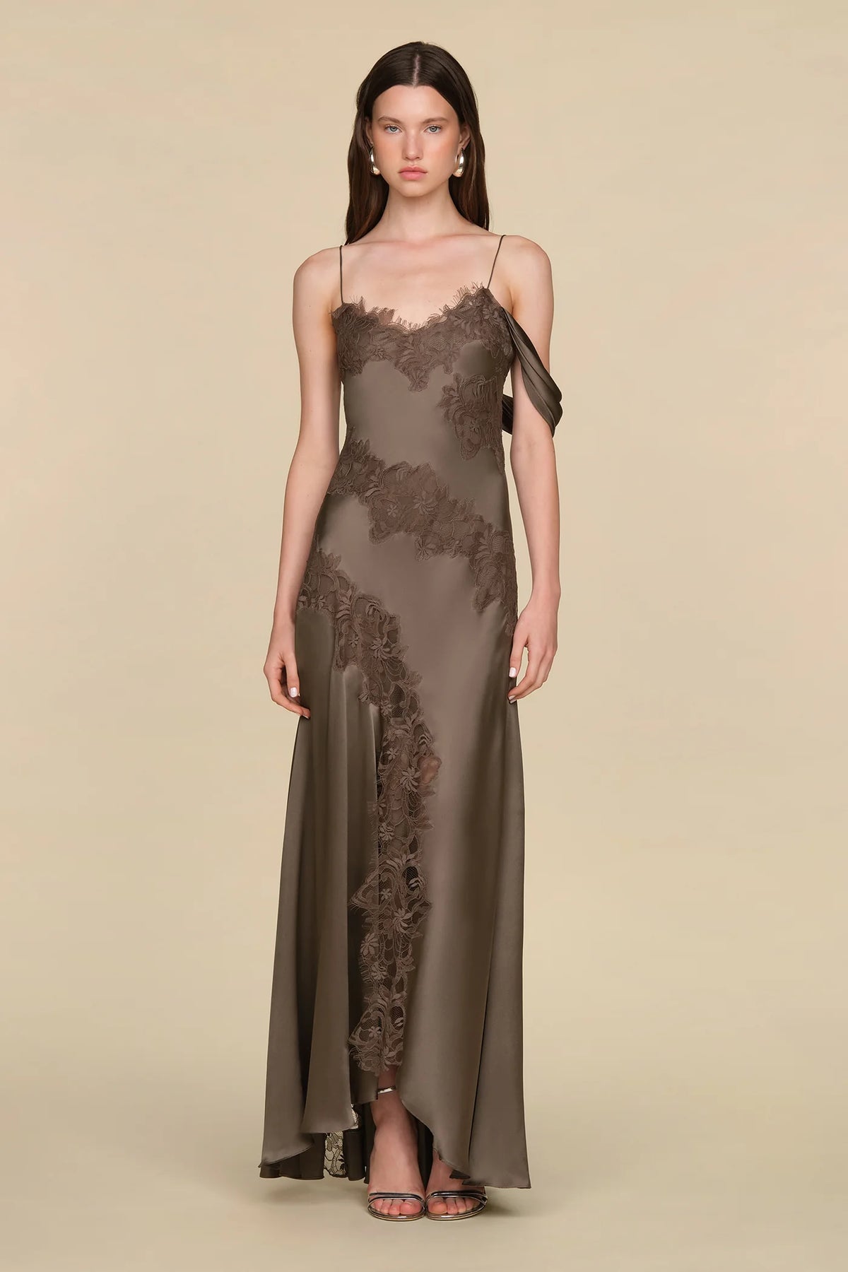 AMUR | REESE CASCADE LACE GOWN | AUTUMN SKY