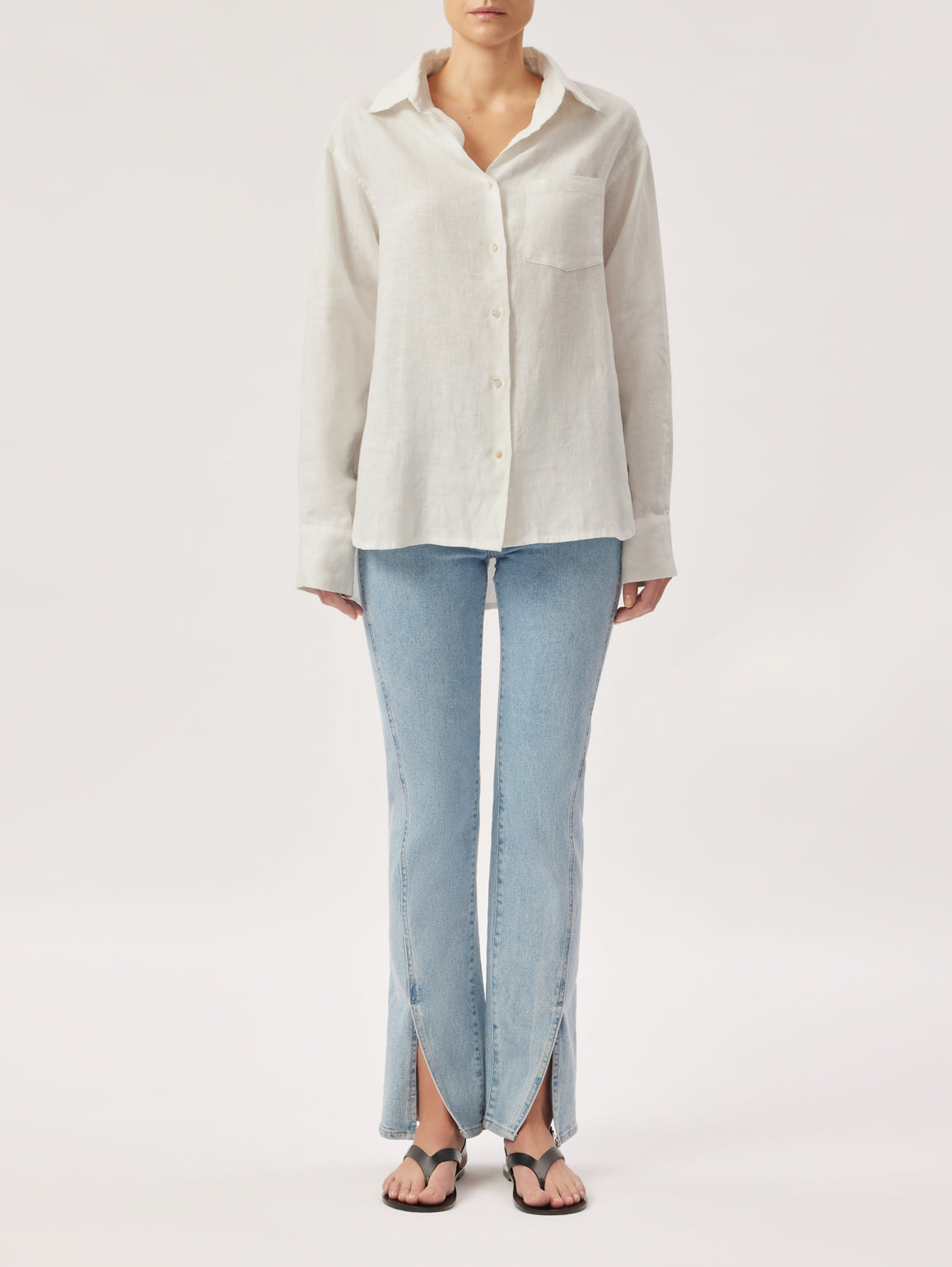 DL1961 | Faye Linen Shirt | White