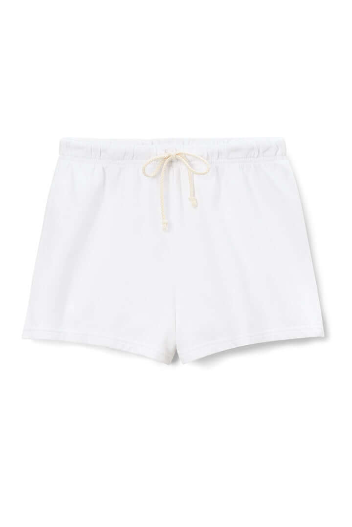Perfect White Tee | Aruba Fleece Shorts | White