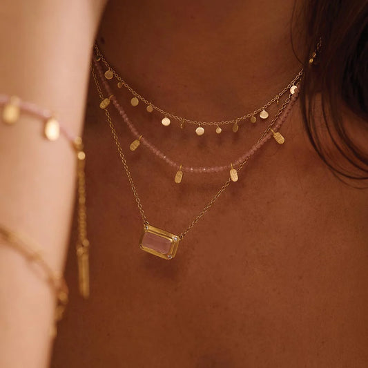 MURKANI | ROSE QUARTZ CHOKER