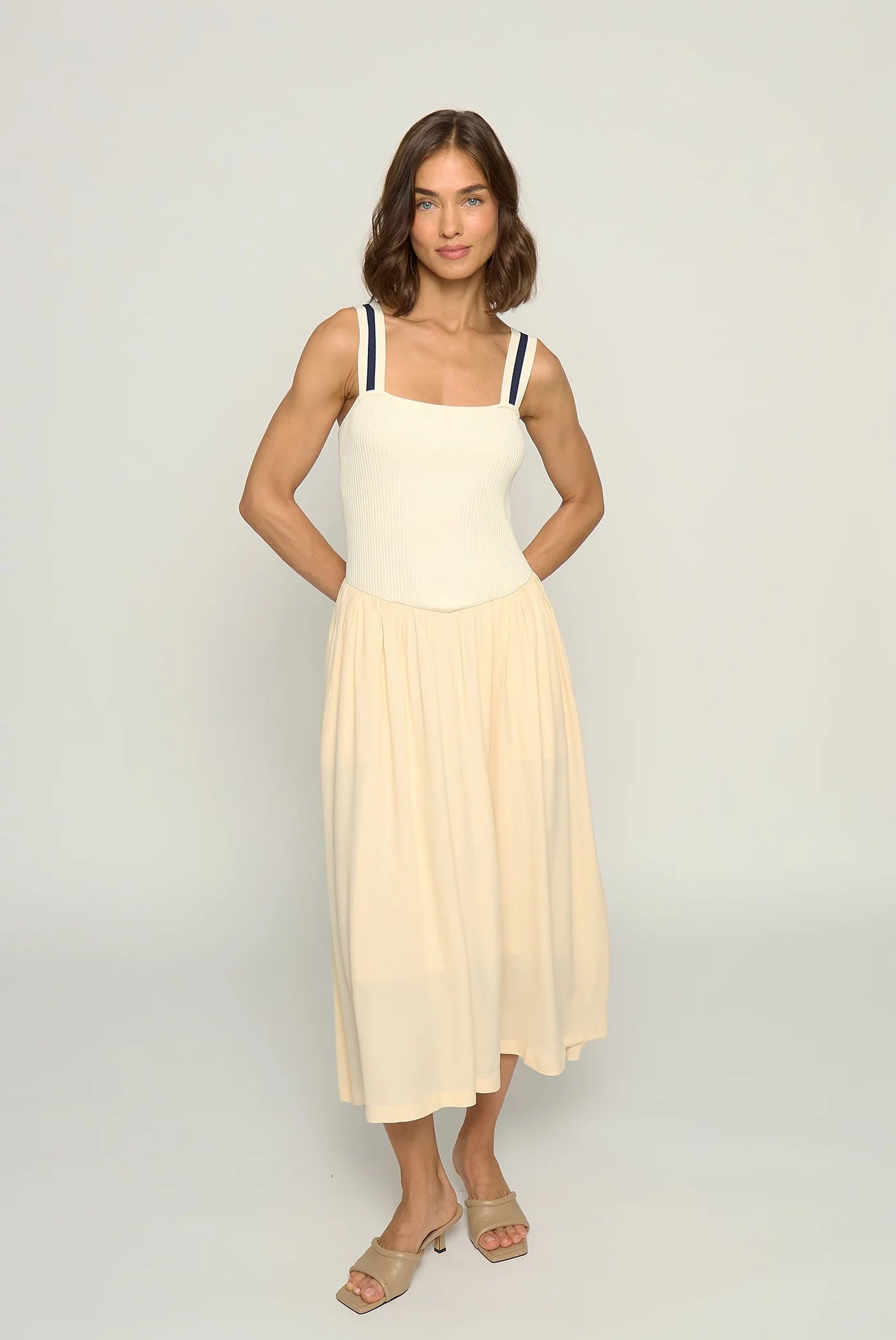 CPW | BASQUE WAIST BODYCON DRESS | IVORY
