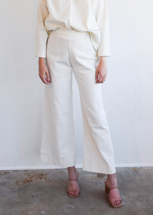 Never A Wallflower Matador Pants Ivory Corduroy