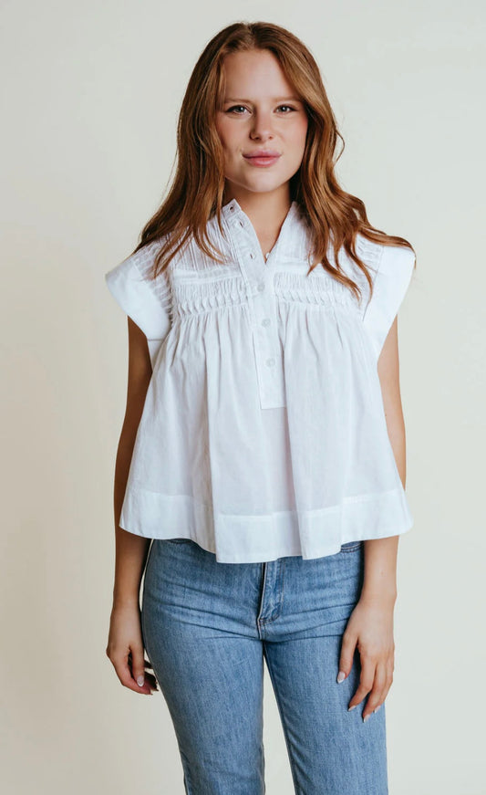 LAROQUE | BECCA BLOUSE | WHITE