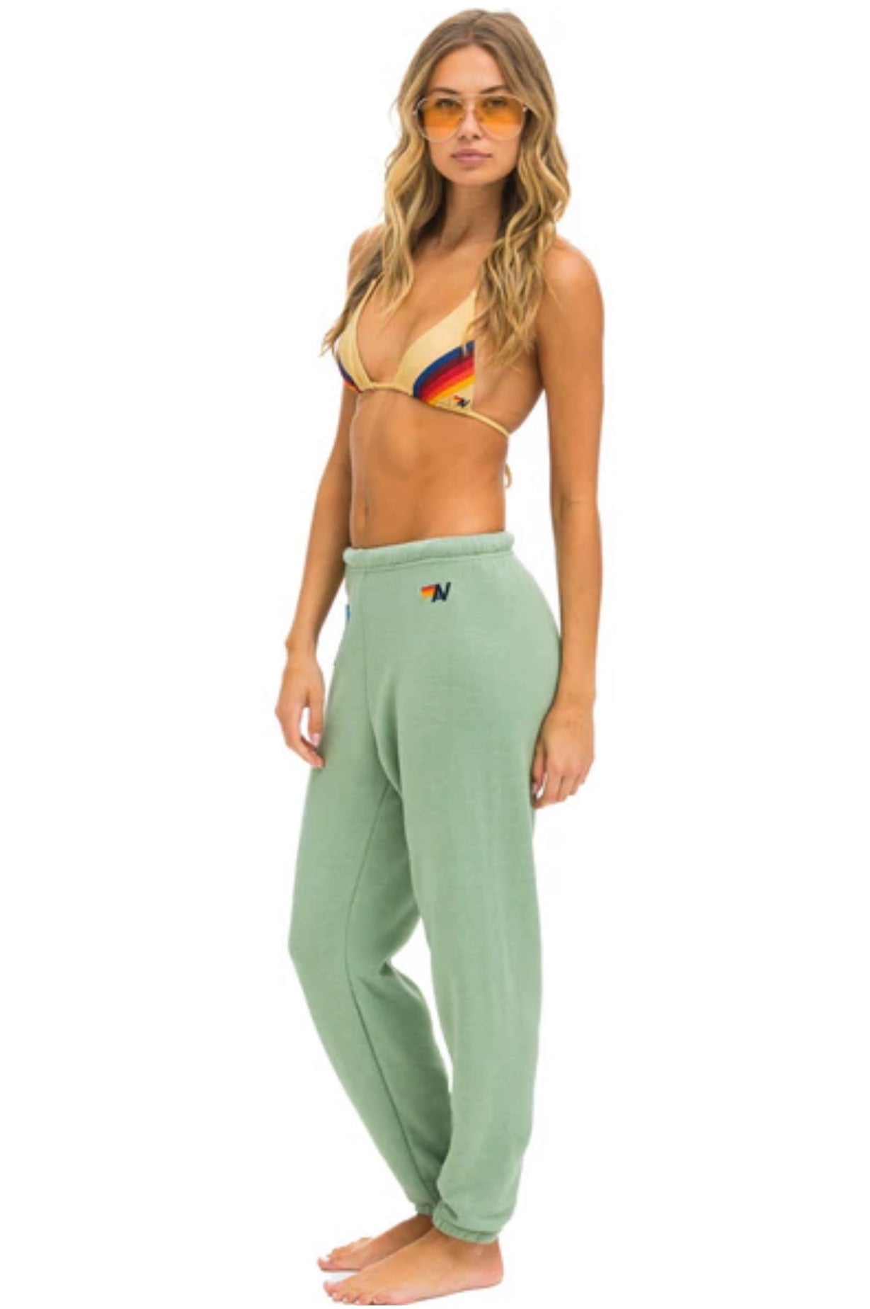 AVIATOR NATION | LOGO STITCH SWEATPANTS | SAGE