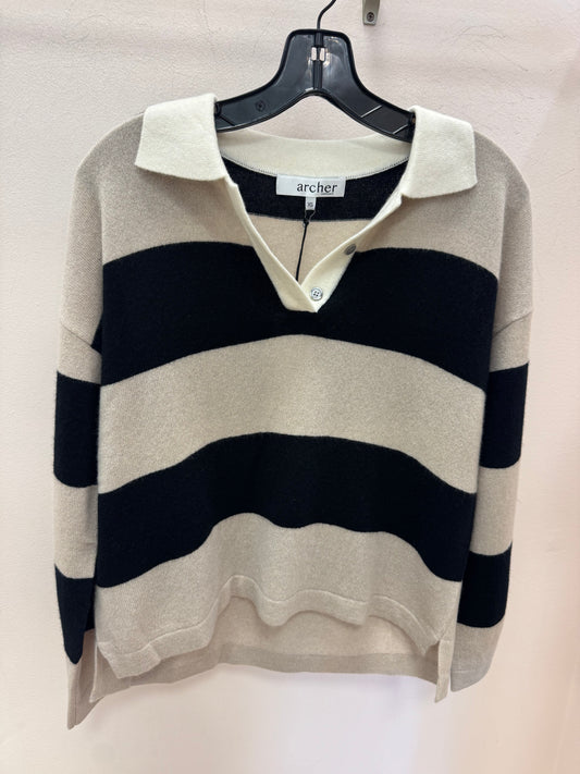ARCHER | RYAN RUGBY POLO | BLACK/OATMILK
