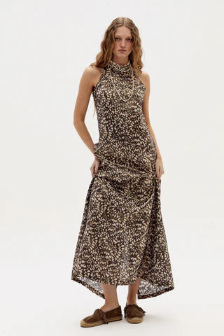 LANHTROPY | JACINTA METALLIC LINEN DRESS | IMPALA