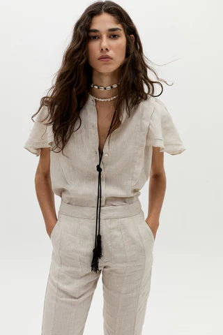 LANHTROPY | WILLOW LINEN SHIRT | OFF WHITE