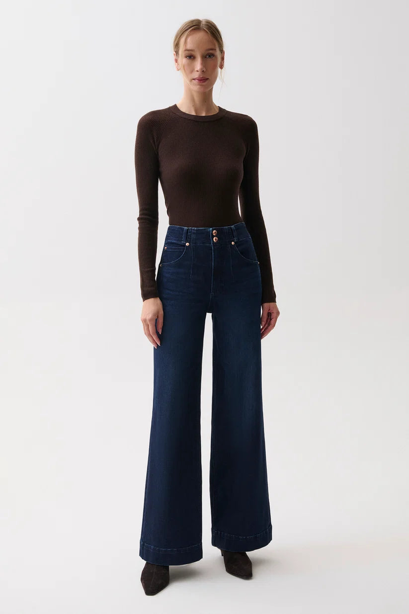 PISTOLA | LANA DBL BUTTON HIGH RISE ULTRA WIDE LEG | STARSTRUCK