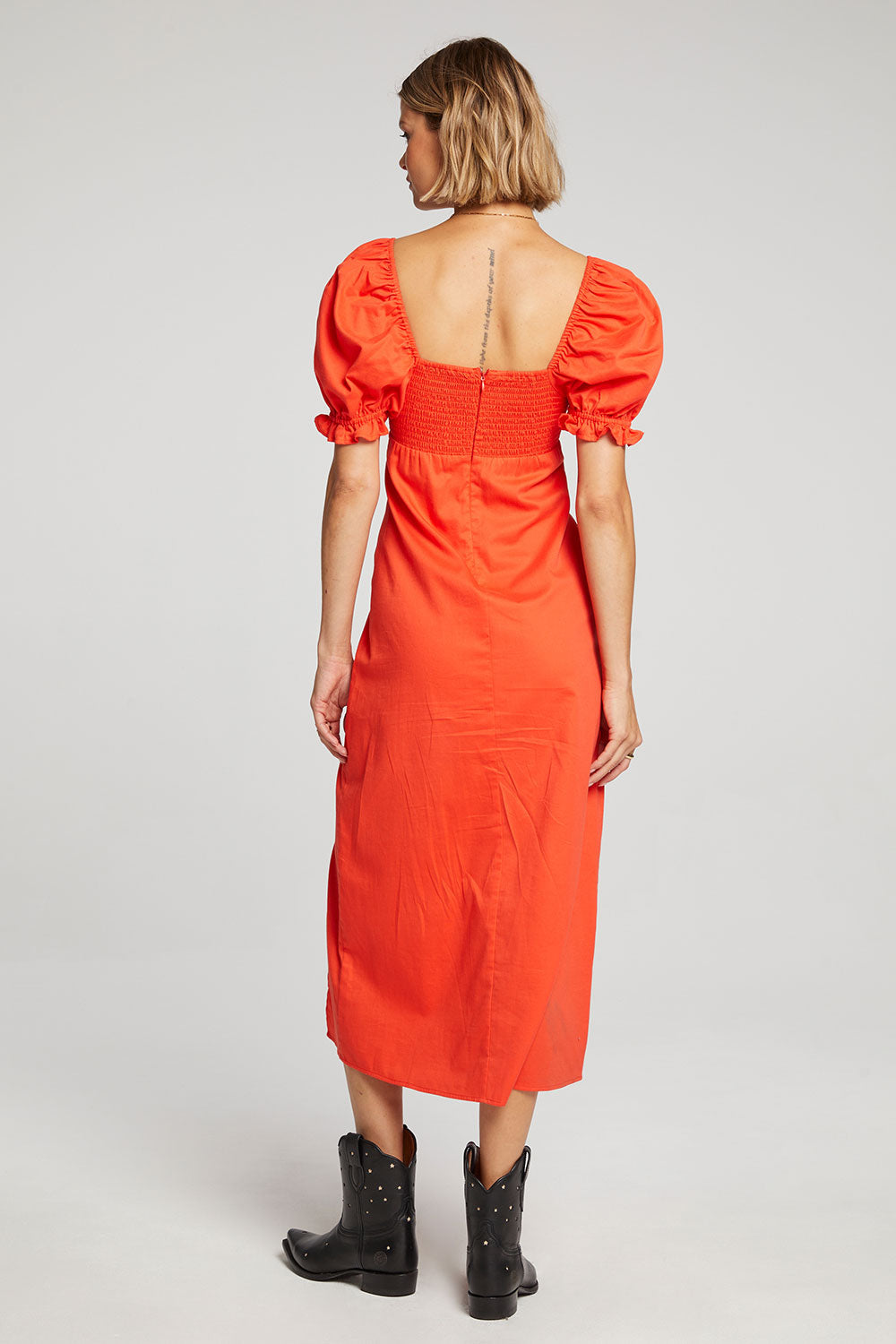 Saltwater LUXE | Alyvia Midi Dress | Flame Orange