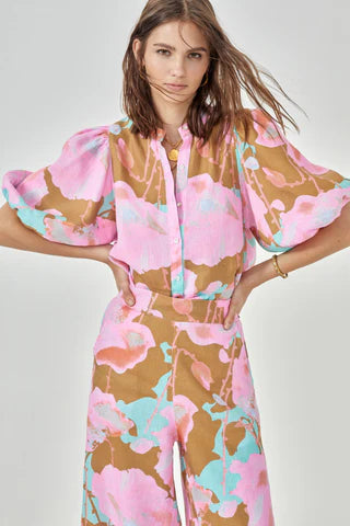 LANHTROPY | BUBBLE LINEN SHIRT | AQUARELA