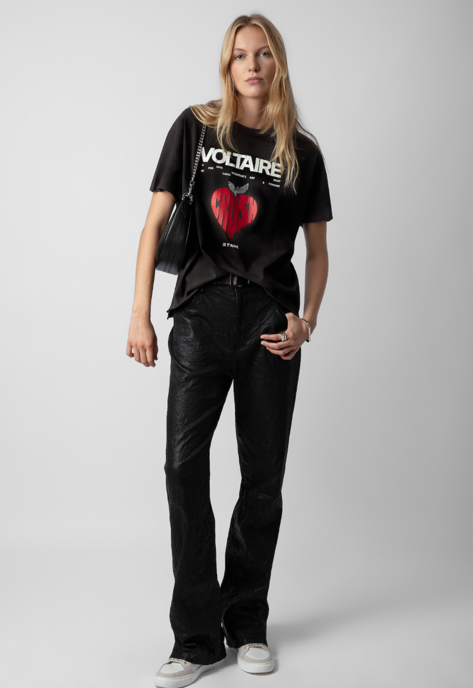 Zadig and Voltaire | Tommer Concert Crush Diamond T-shirt | Carbone