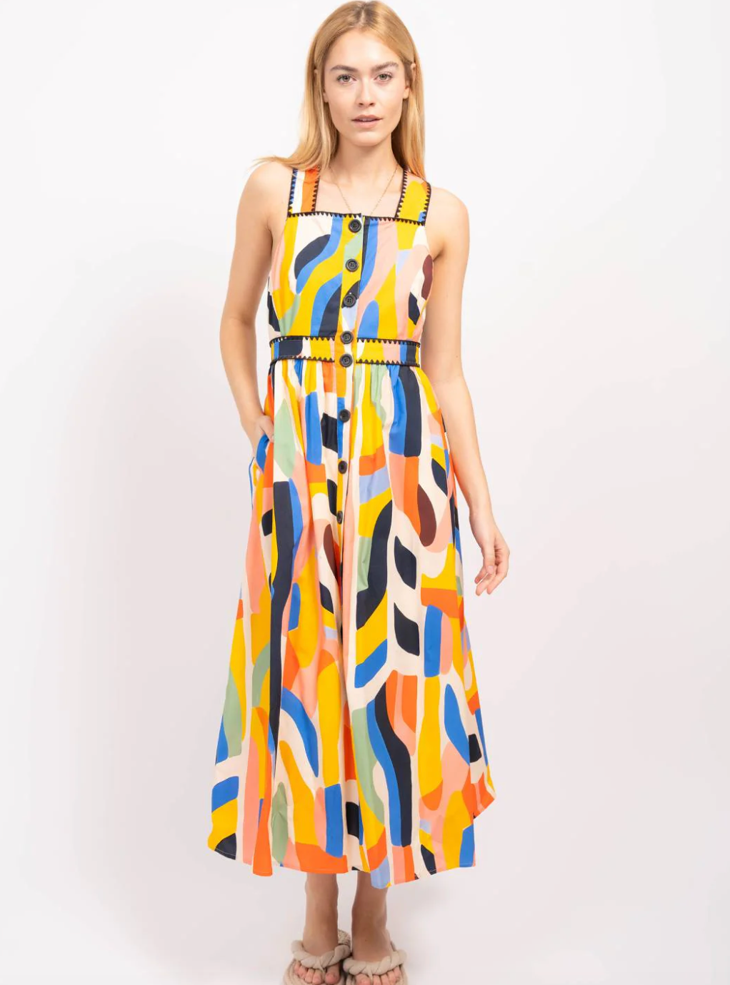 Central Park West/ Lucy Apron Dress/ Multi