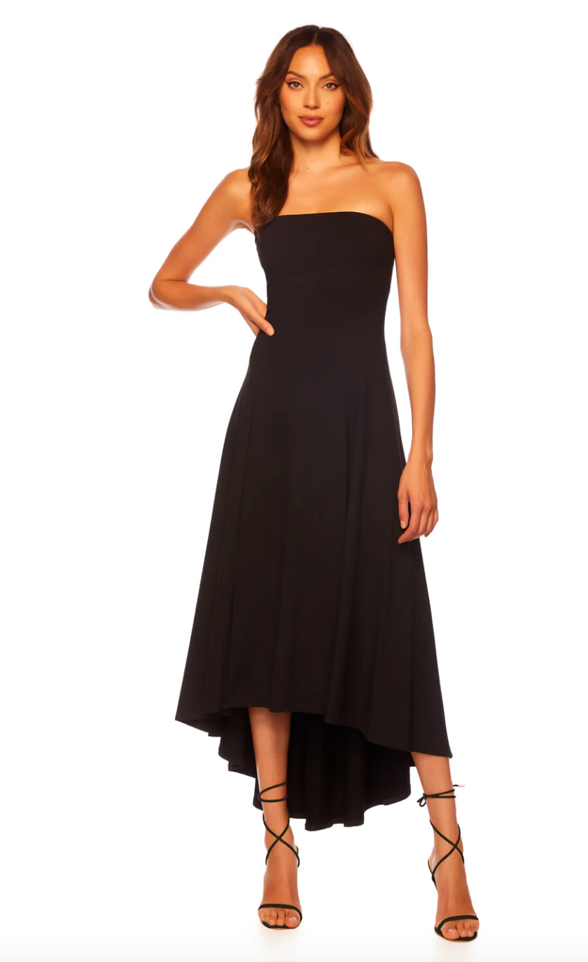 Susana Monaco/ Strapless High Low Dress 30-40'/ Black