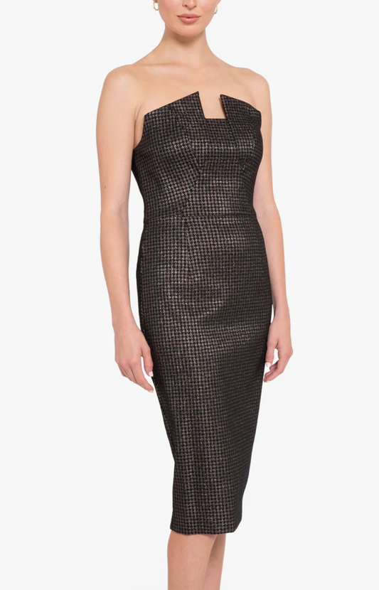 Black Halo/ Lena Sheath/ Deluxe Houndstooth