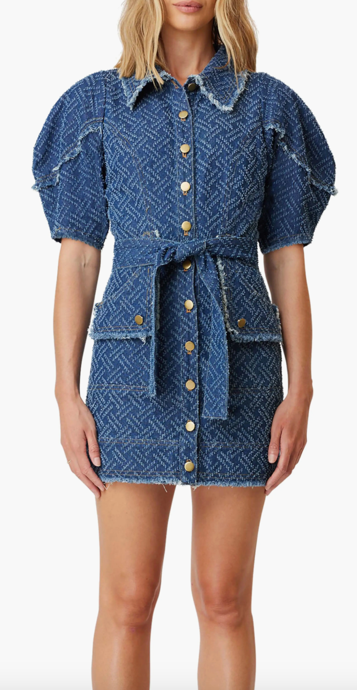 Elliatt/ Cora Denim Day Dress/ Navy