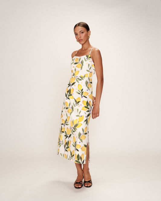GRACE & MILA | REBECCA MIDI DRESS | ECRU