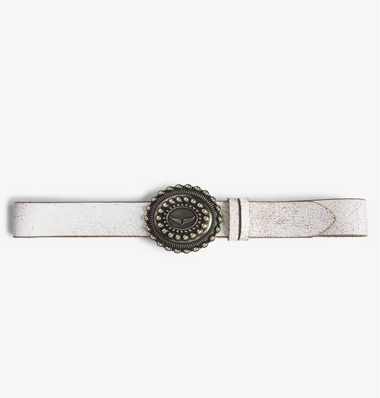 ZADIG AND VOLTAIRE | SANTA FE BELT | WHITE
