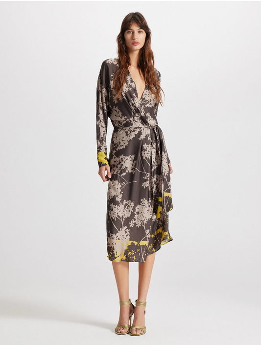 THEO | HYDRA PRINTED MAXI DRESS | WHEAT/GOLD