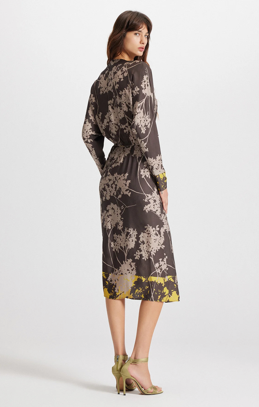 THEO | HYDRA PRINTED MAXI DRESS | WHEAT/GOLD