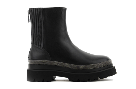 LOLA CRUZ | CHELSEA STRASS BOOT | BLACK