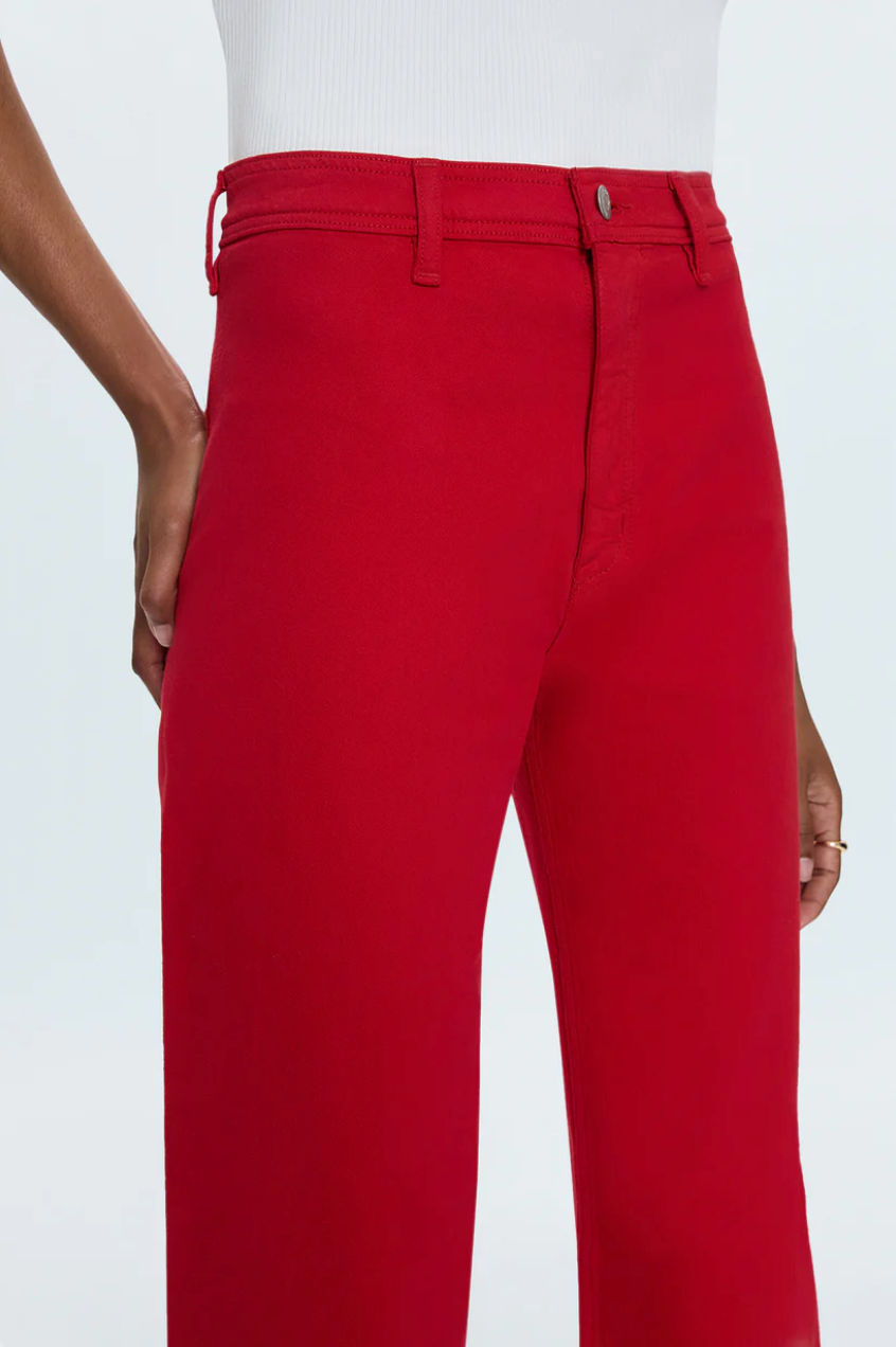PISTOLA | PENNY CROP HIGH RISE WIDE LEG | RUBY