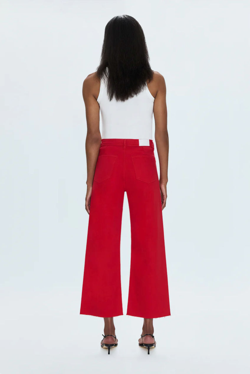 PISTOLA | PENNY CROP HIGH RISE WIDE LEG | RUBY