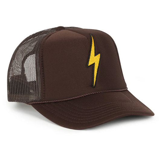 AVIATOR NATION | VINTAGE BOLT TRUCKER HAT | BROWN