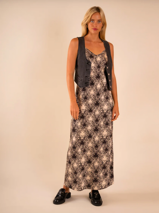CARE TUCKER | ALL OVER TIGER LENNON ZIP SLIP DRESS