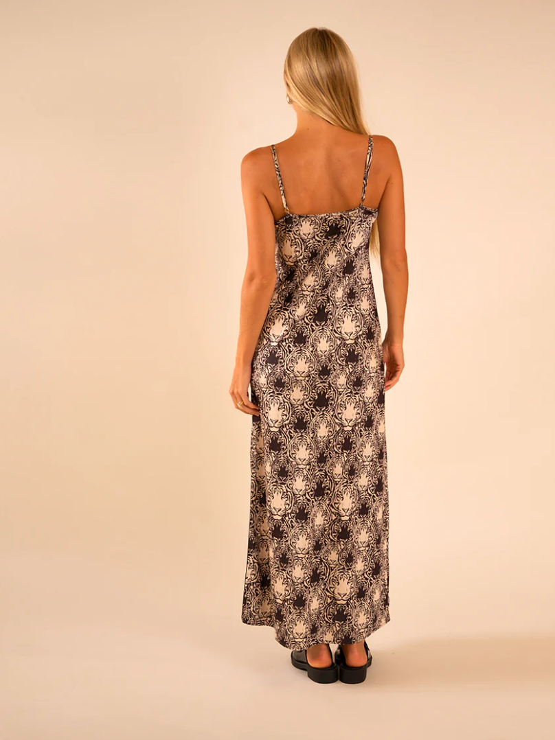CARE TUCKER | ALL OVER TIGER LENNON ZIP SLIP DRESS