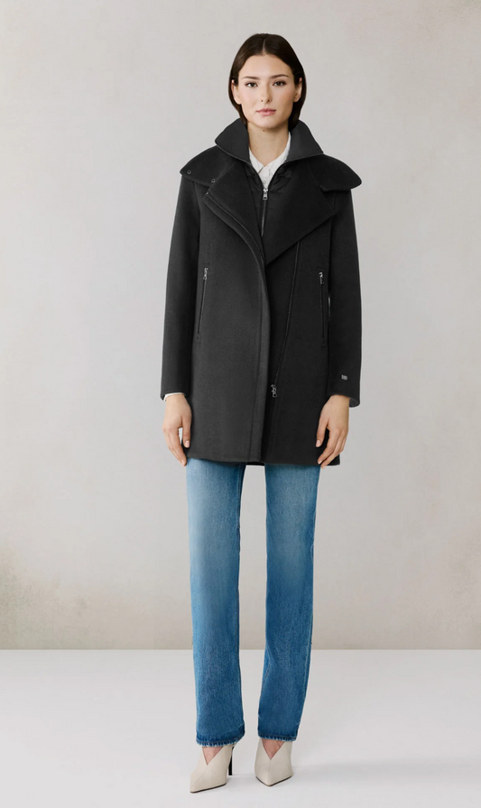 SOIA & KYO | ABBI COAT | BLACK-GREY