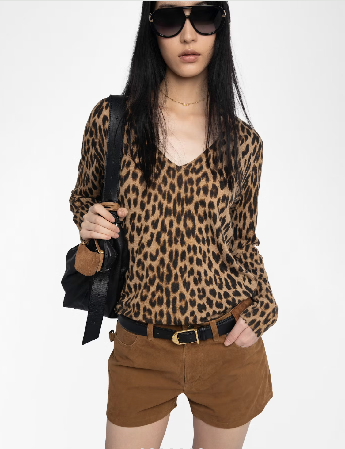ZADIG & VOLTAIRE | RIVY CASHMERE SWEATER | LEOPARD