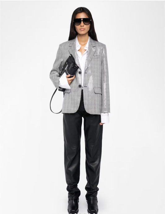 ZADIG & VOLTAIRE | VANILLE SEQUIN BLAZER | BLACK 11