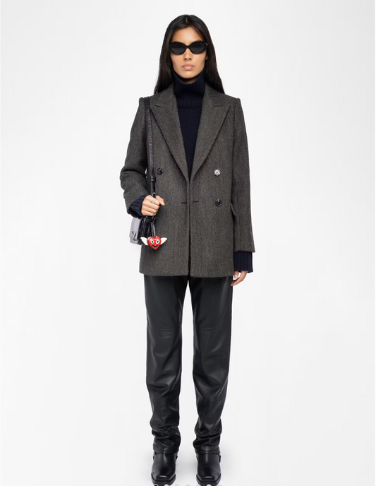 ZADIG & VOLTAIRE | MIEW COAT | DARK CHOCOLATE