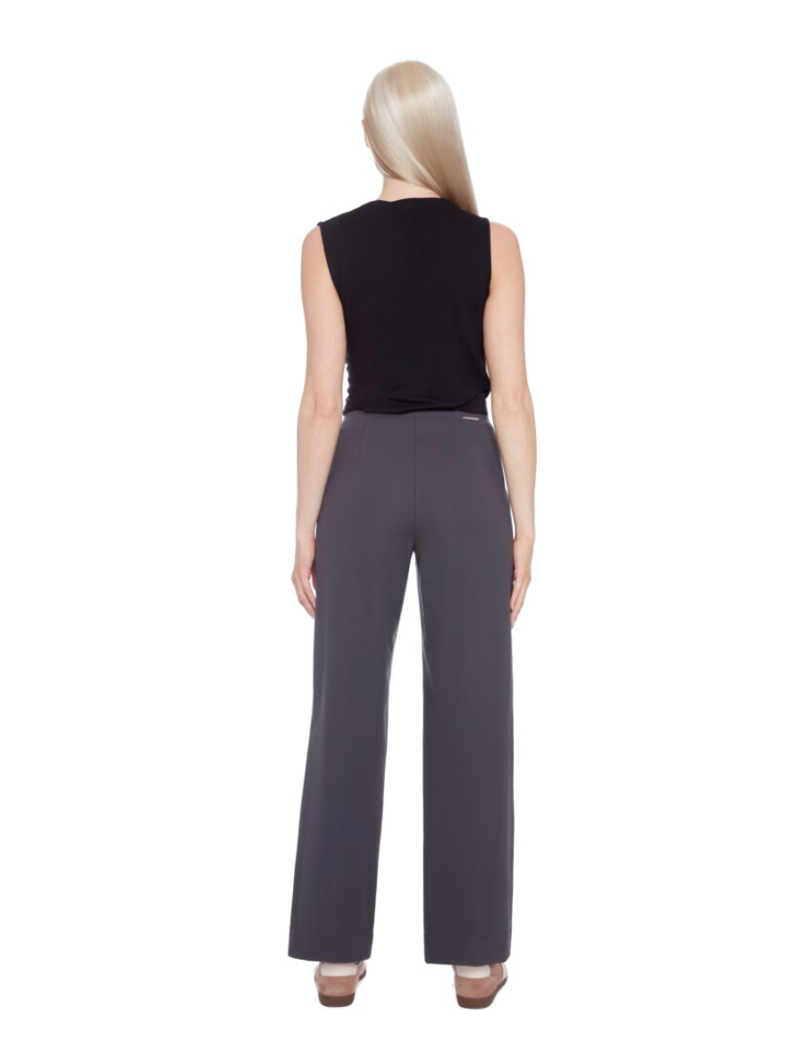 ILTM | SOLID COMPRESSION WIDE LEG PANT | SLATE