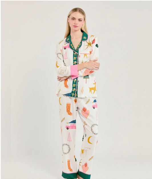 KATIE KIME | MOD HOLIDAY LONG SLEEVE PJ SET | MULTI
