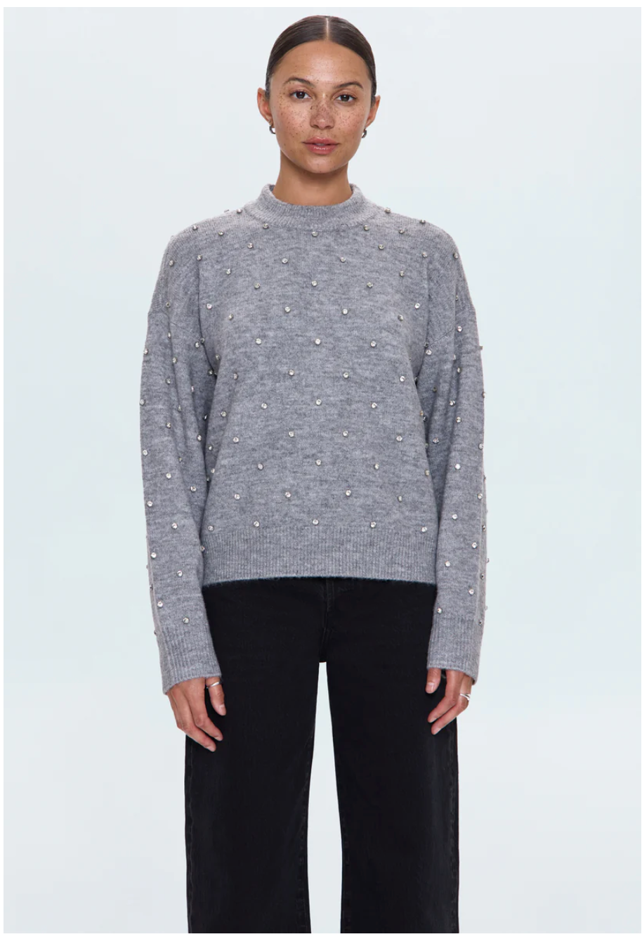 PISTOLA | AURA SWEATER | CHARCOAL DIAMONTE