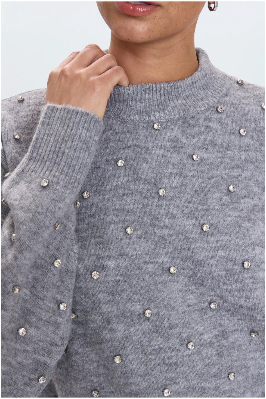 PISTOLA | AURA SWEATER | CHARCOAL DIAMONTE