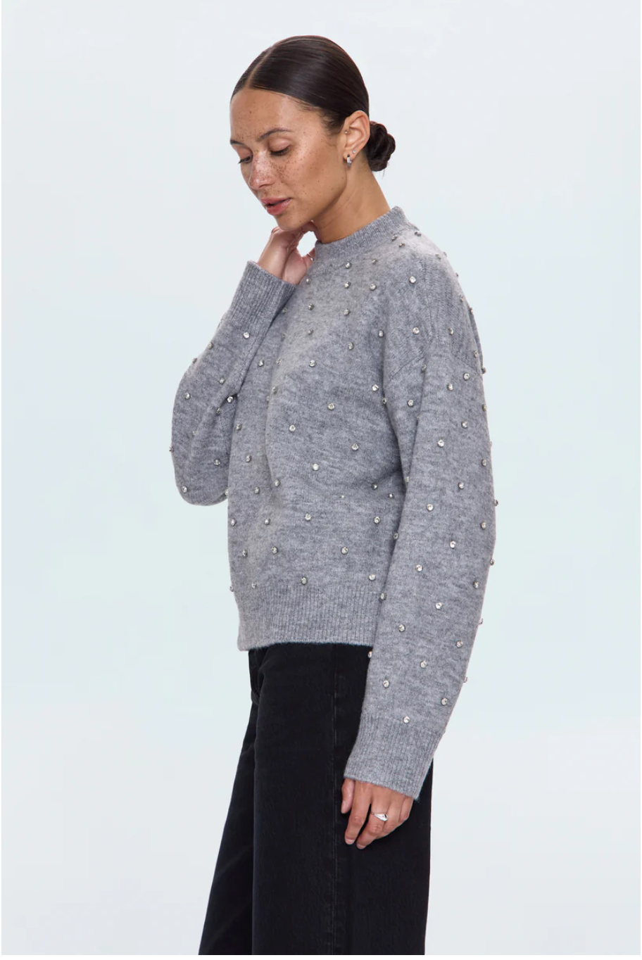 PISTOLA | AURA SWEATER | CHARCOAL DIAMONTE